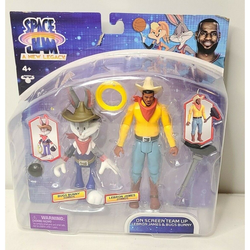 Space Jam New Legacy Cowboy Bugs Bunny Lebron James Moose 5" Inch Figure
